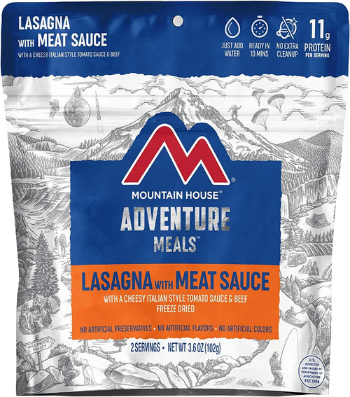 Lasagna with Meat Sauce | Freeze Dried Backpacking & Camping Food | Survival & Emergency Food- 6 Pouches