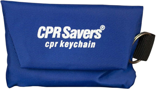 & First Aid Supply CPR Face Shield Mask Keychain Kit with Gloves for CPR Training and Rescue (1, Blue)