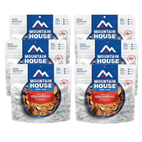 Korean Inspired Beef | Freeze Dried Backpacking & Camping Food | Gluten-Free | 6 Pack