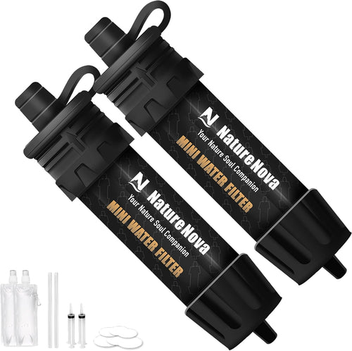 Mini Water Filter Portable Emergency Water Filtration System Hiking Camping Straw Survival Gear Emergency Preparedness | PrepWiseGear