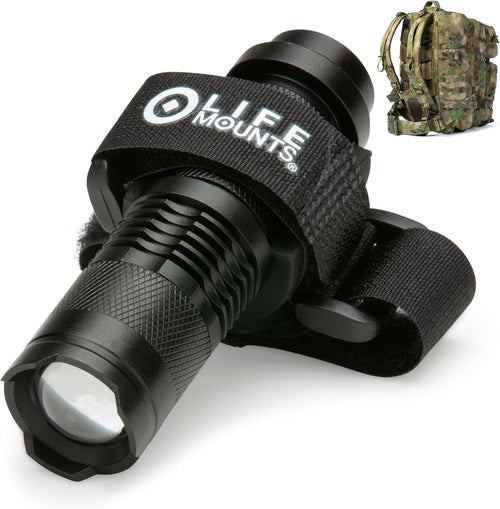 Wearable LED Tactical Shoulder Light - 100-Lumen White LED - Weatherproof for Tactical Vest - Adjustable Focus Flashlight Mount Strap