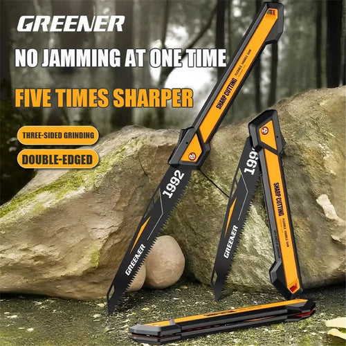 SK5 Steel Folding Saw - Thickened Rustproof Adjustable Hand Wood Saw for Professional Woodworking & Outdoor Use