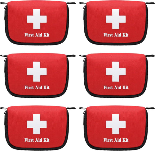 6Pcs Mini Empty First Aid Bag, 5.5X3.5X1.5 Inches Small First Aid Kit, Emergency Medical Essentials Pouch Bag for Travel, Car, Home, Office, Camping, Outdoors, Hiking (Bag Only) | PrepWiseGear