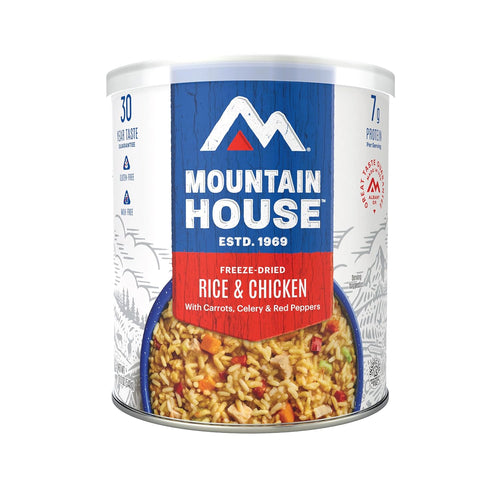 Rice & Chicken #10 Can | Freeze Dried Survival & Emergency Food | Gluten-Free | 9 Servings