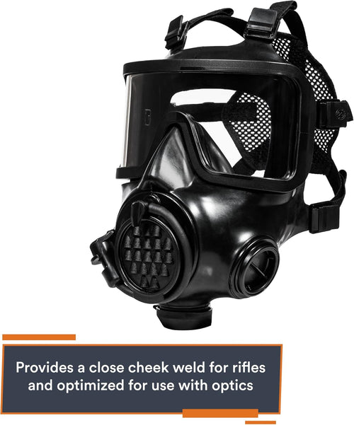 CM-8M Full-Face CBRN Gas Mask W/Canteen - Reusable Survival Nuclear Chemical Respirator for Prepper Gear and Supplies - Best Particulate Protection for Disaster, Tactical, & General Use