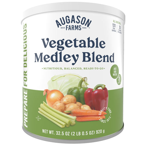 Vegetable Medley Blend Can - Dehydrated Mixed Veggies - Gluten Free Emergency Food Supply with Long Shelf Life for Survival, Disaster Prep & Everyday Meals - 131 Servings