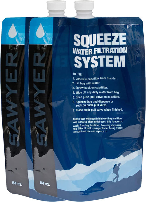 Products Squeezable Pouches for Squeeze Water Filtration System