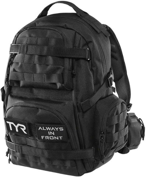 Tactical Backpack 25L - Durable Gym & Travel Backpack with MOLLE Webbing, Laptop Sleeve, and Multiple Compartments, Black