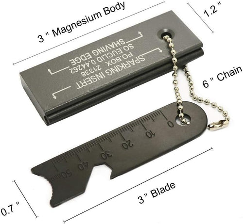 Magnesium Flint Fire Starter, Survival Fire Blocks with Striker for Camping/Hiking/Emergency (4 Pack) | PrepWiseGear