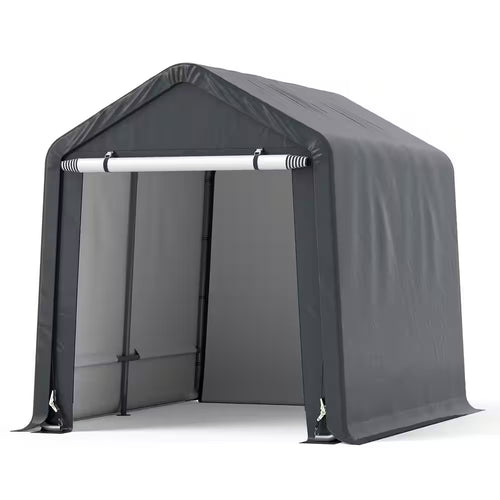 6.5 Ft. X 8 Ft. Gray Portable Outdoor Storage Shelter