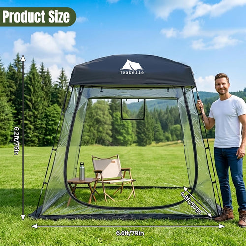 Waterproof Clear Weather Pod - Windproof Sport Shelter with Removable Top Cover, Sturdy Frame Bubble Tent for Cheering, Watching Sports, Fishing & Camping