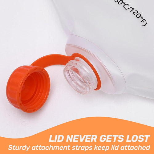 Upgrade Water Bag 2L Compatible with Sawyer Squeeze Water Filter, Durable TPU Material, BPA & PVC Free Squeeze Pouch, Collapsible Hydration Canteens for Camping Hiking Cycling (1 Pc)