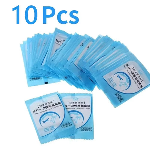 10-50 PCS Disposable Toilet Seat Hotel Plastic Waterproof Toilet Cover Seat Cushion Paper Toilet Seat Cover Travel Supplies