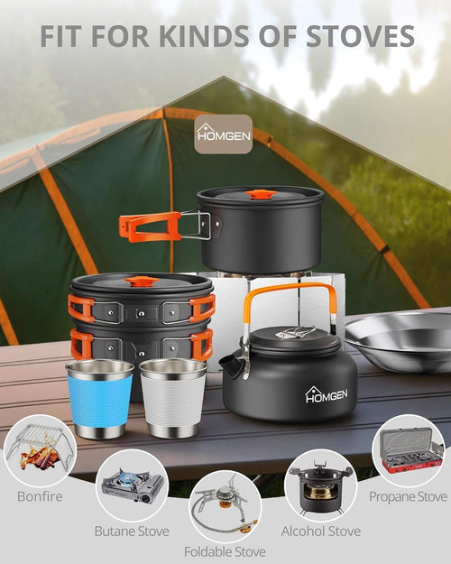 Portable Camping Cooking Set & Small Foldable Camping Table