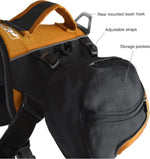 Big Baxter Dog Backpack, Dog Saddlebag, Dog Pack, Adjustable Saddlebag for Hiking, Walking, Running, Camping, Black/Orange