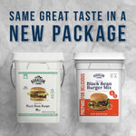Black Bean Burger Mix 4-Gallon Pail, Certified Gluten Free, Emergency Food Supply, Everyday Meals, 215 Servings
