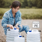 5/10/15L Portable Collapsible Bucket Emergency Water Storage Collapsible Tank Outdoor Camping Hiking Vehicle