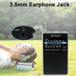 PR15 FM AM NOAA Emergency Pointer Tuning Radio Mini Handheld Radio Portable Pocket Radio Receiver with Weather Warning