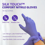 Nitrile Exam Gloves, Medical Ice Blue Gloves Disposable Latex Free Powder-Free for Exam, Food Prep Cleaning, Large Case of 1000, L