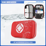 Mini Travel First Aid Kit, Emergency Kit with 201PCS First Aid Supplies and Waterproof Compact Bag, Survival Medical Kit for Home Car Office Camping Hiking