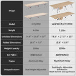 Armywild Folding Camping Cot, Height Adjustable Ultralight Backpacking Cot, Portable Camping Bed for Camping Hiking Travel Home