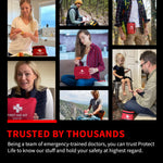 Survival First Aid Kit for Home/Business, Camping Survival Kits | Mini Travel First Aid Kit | Camping Equipment | Small Kits for Car | Outdoor Emergency Survivals Pack - 250Pcs