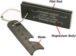 Magnesium Flint Fire Starter, Survival Fire Blocks with Striker for Camping/Hiking/Emergency (4 Pack)