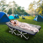 Set of 2 Folding Camping Cot, Sleeping Cot Bed, Tent Cot with Mattress, Carry Bag, Extra Wide Sturdy, Heavy Duty Holds up to 880 Lbs, Lightweight, Comfortable for Outdoor&Indoor