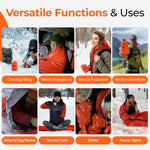 Emergency Sleeping Bag ? Ultralight, Waterproof Mylar Thermal Bivy Sack Tent for Hiking, Bug-Out Bags, Survival Kits