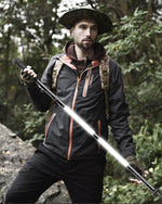 LED Glow Trekking Pole, Glowing Tactical Survival Hiking Stick, Light-Up Walking Staff, 6-Section Threaded Adjustable Design for Camping, Survival,Backpacking & Night Hiking