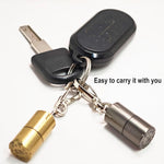 2 Pack Black Gold Keychain Peanut Lighter EDC Mini Waterproof Lighter for Fire Starter Survival Emergency Use Fluid Not Included