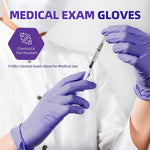 Nitrile Exam Gloves, Medical Ice Blue Gloves Disposable Latex Free Powder-Free for Exam, Food Prep Cleaning, Large Case of 1000, L