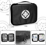 300Piece Travel First Aid Emergency Kit Home Essentials Hiking Survival Essential Kit for Outdoor Adventure Mini First Aid Kit for Backpack, Black