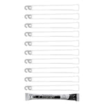 White Emergency Glow Sticks - Premium 6” Snaplight Survival Glow Sticks with 8 Hour Duration for Use as Emergency Flares and Hiking Safety Gear (Bulk Pack of 10 Safety Glow Sticks)