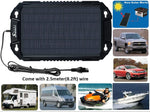 Car Battery Trickle Charger & Maintainer 12Volt 8W Solar Panel Power Charger Kit Portable Waterproof for Automotive RV Marine Boat Truck Motorcycle Trailer Tractor Powersports Snowmobile