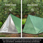 Extra Large Zipper Reusable Survival Emergency Shelter Tent,Thermal Waterproof Fireproof Lightweight Bugout, with Paracord?Stake for Camping,First Aid,Hiking&Bushcraft