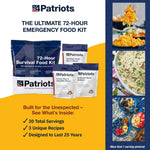 Emergency Food Supply - 72-Hour Survival Kit - Freeze Dried Food - 25-Year Shelf Life - 16 Servings