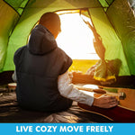 Winter Wearable Sleeping Bag for Adults with Hood 74 Inch Long 0 Degree Cold Weather Insulated Weather Sleeping Bag for Extreme Cold Camping Hiking Stadium