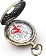 Vintage Steampunk Pocket Compass, Zinc Alloy Camping Survival Compass Hollow Camping Survival Navigation for Hiking and Camping