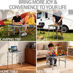 Portable Camping Cooking Set & Small Foldable Camping Table
