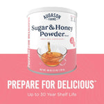 Sugar and Honey Powder Mix Can Emergency Food Supply, 227 Servings, 30 Year Shelf Life - Dry Honey and Sugar Powder Blend Sweetener for Baking and Cooking