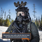 CM-8M Full-Face CBRN Gas Mask W/Canteen - Reusable Survival Nuclear Chemical Respirator for Prepper Gear and Supplies - Best Particulate Protection for Disaster, Tactical, & General Use