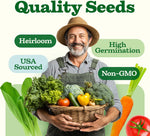 55 Variety Survival Seed Vault 28,000+ Heirloom Non-Gmo Vegetable Seeds for Planting, High Germination, Emergency Food Supply,Year-Round Garden Starter Kit,Gift for Gardeners