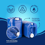 5-Gallon Stackable Water Storage Containers, Emergency Water Storage for Camping and Disaster Preparedness, 20 Gallons