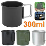 Hot 300ML Camping Mug Aluminium Alloy Folding Cup Hike Mug Ultra-Light Camping Travel Water Cup Outdoor Camping Cookware Taza