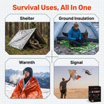 Mylar Blankets 8 Pack - Waterproof Emergency Blanket - Rip and Tear Resistant Survivalist Gear - Emergency Thermal Blanket for Outdoor Survival