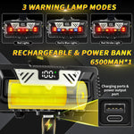 Rechargeable Headlamp, 3500 LM Super Bright Headlamp with Digital Display & 9 Lighting Modes, Includes Red Light for Night Vision, Battery Powered for Camping, Running, Hiking & Outdoor Activities