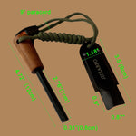 Fire Starter for Campfires, Flint and Steel Fire Starter Kit, Ferro Rod Survival Kit, Fast Fire Stick with Survival Whistle, Regular Size