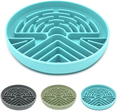 Slow Feeder Dog Bowl for Large & Small Pets, anti Choking Puzzle Dog Food Lick Mat with Non-Slip Base, Interactive Pet Slow Eating, Silicone Licking Mat Cat Feeding Bowl for Puppies & Cats