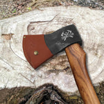 28.2 Inch Professional Wood Splitting Axe, Wood Chopping Axe with Hickory Wood Handle and Leather Sheath, Tree Felling Ax, Sporting, Racing Ax for Timbersports - Head 4Lbs